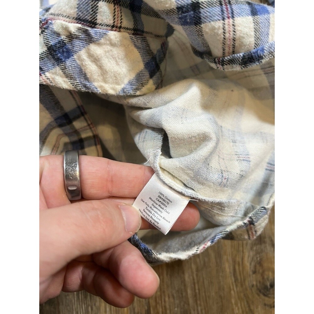 Salt Valley Shirt Mens Large Flannel Plaid Western Snap Front Button Up - Picture 5 of 8